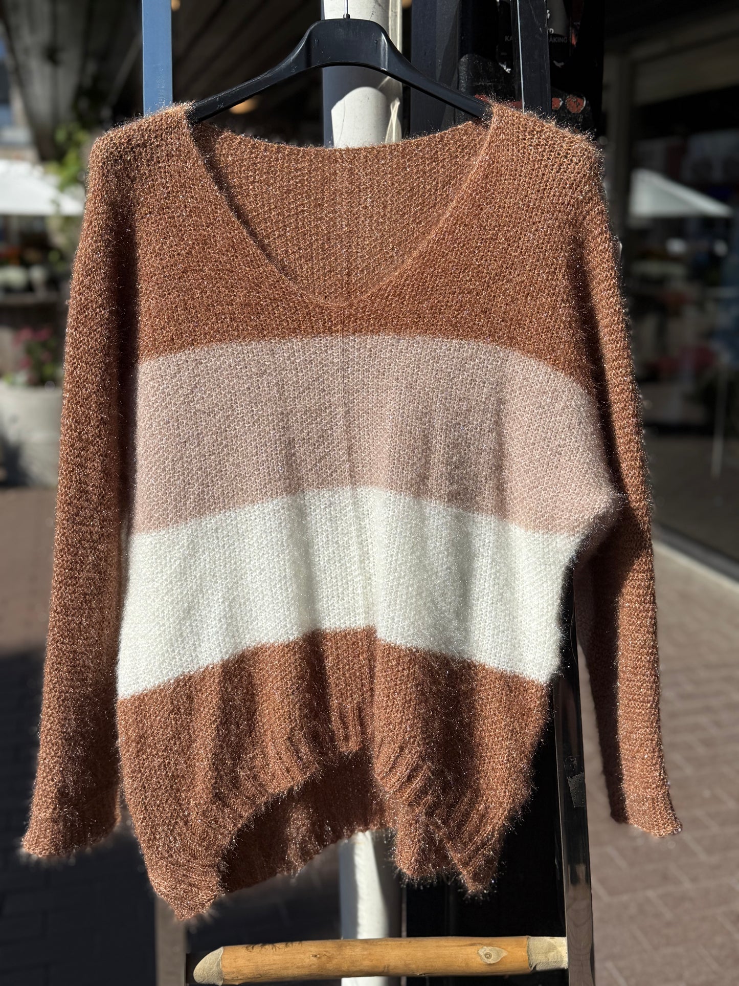 Stripe knit- brun