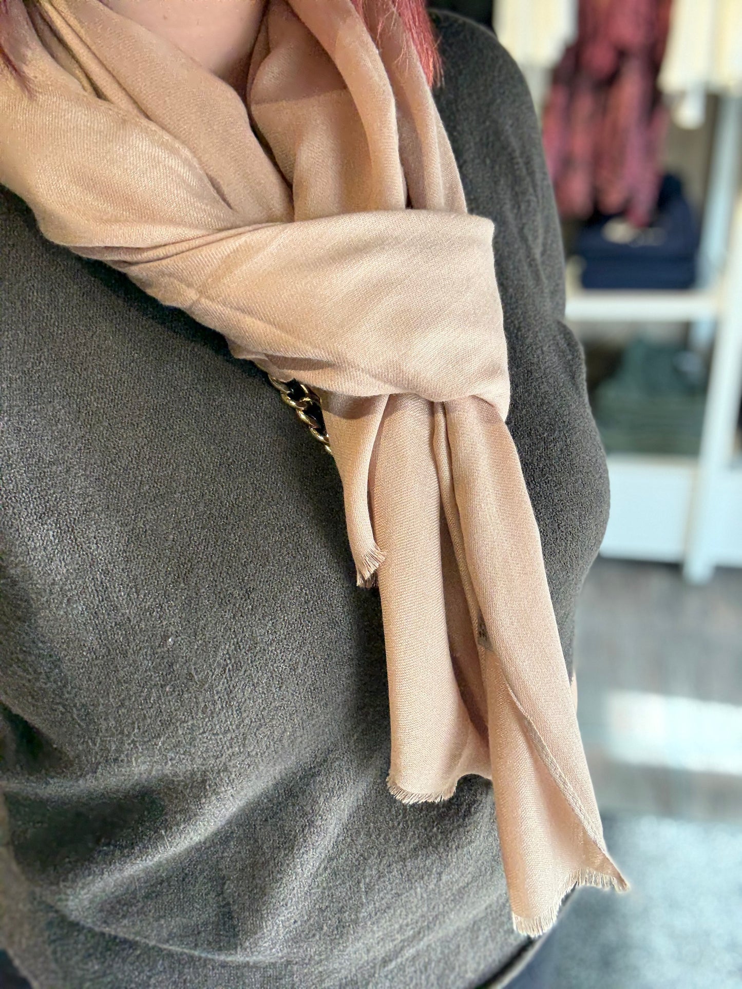 Skjerf beige