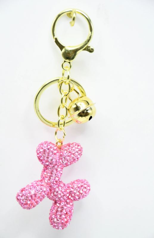 Key ring pink dog