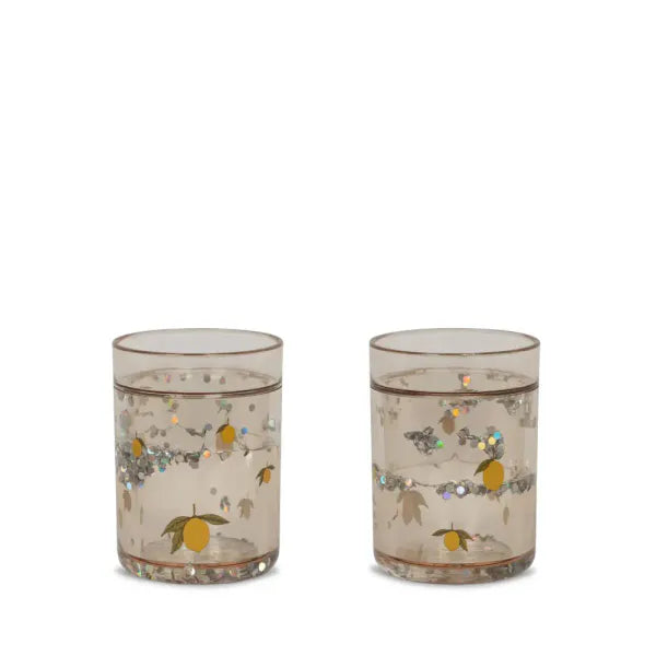 2pk glitter cups lemon Kongens sløjd