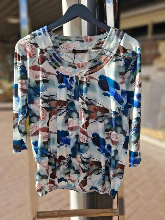 Mongul Overdel Pil Petrol Print