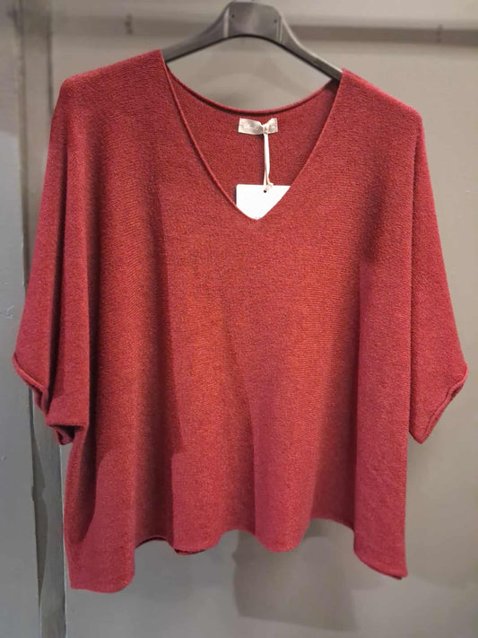 Strikkoverdel i Poncho Style, 3 ulike farger