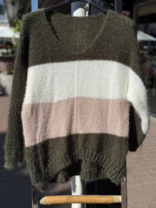 Stripe knit- grønn