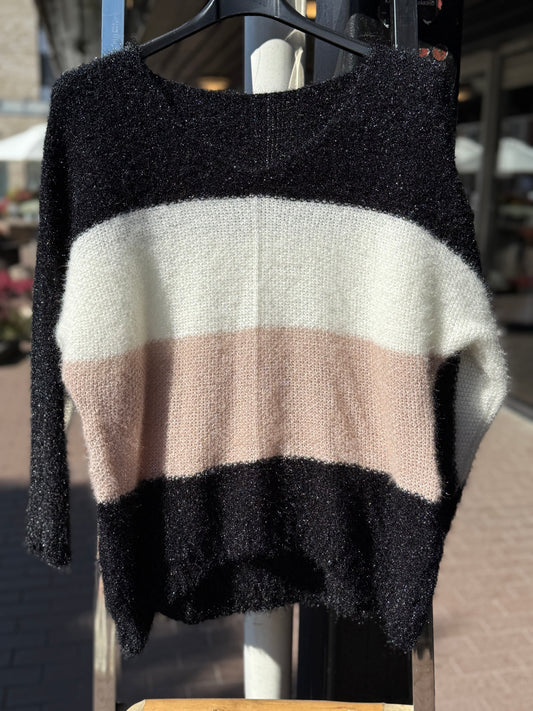 Stripe knit- svart