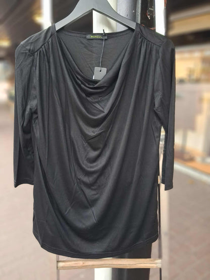 Mongul Overdel Jenka med waterfall hals satin i 2 farger