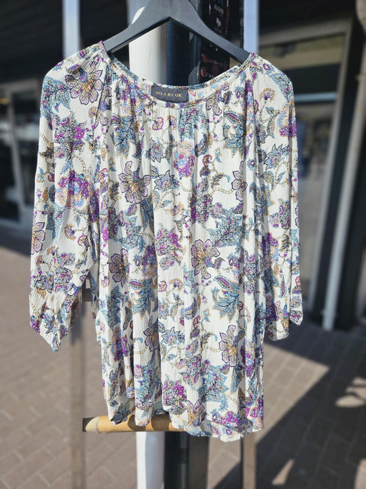 No.1 by Ox blouse med multicolor blomster