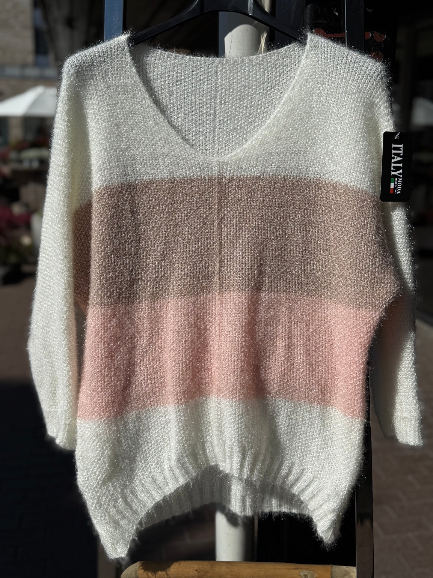 Stripe knit- white