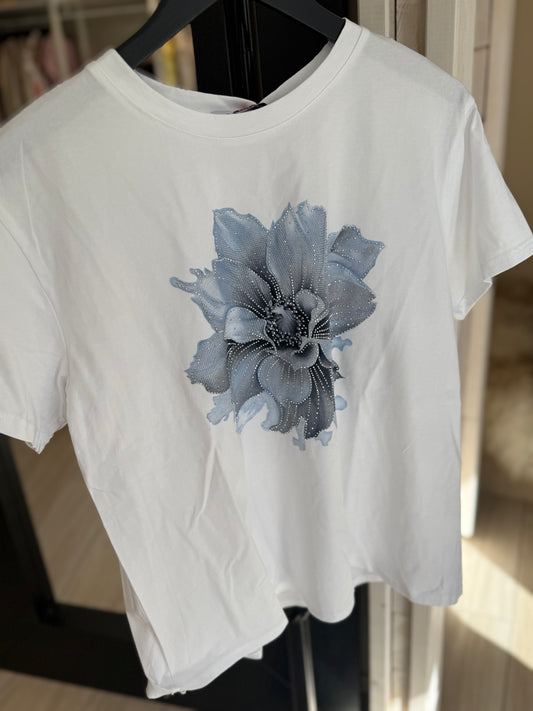 T-shirt flower blue