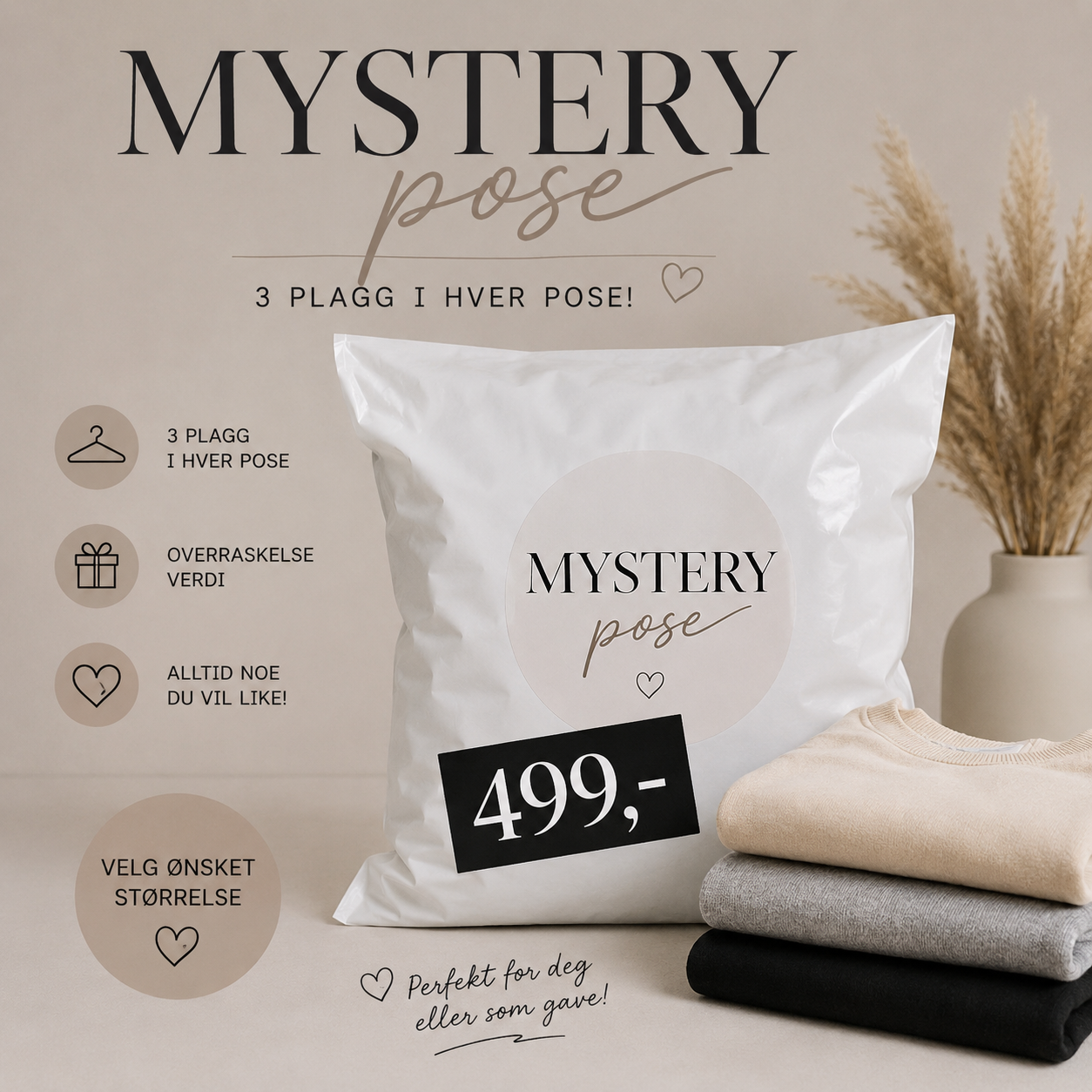 Mystery klespose- vi tømmer sommervarer