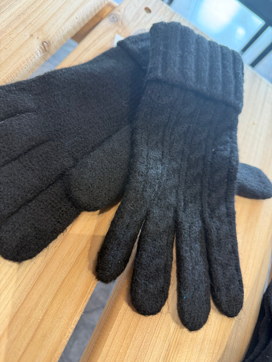 Fingerhansker sort