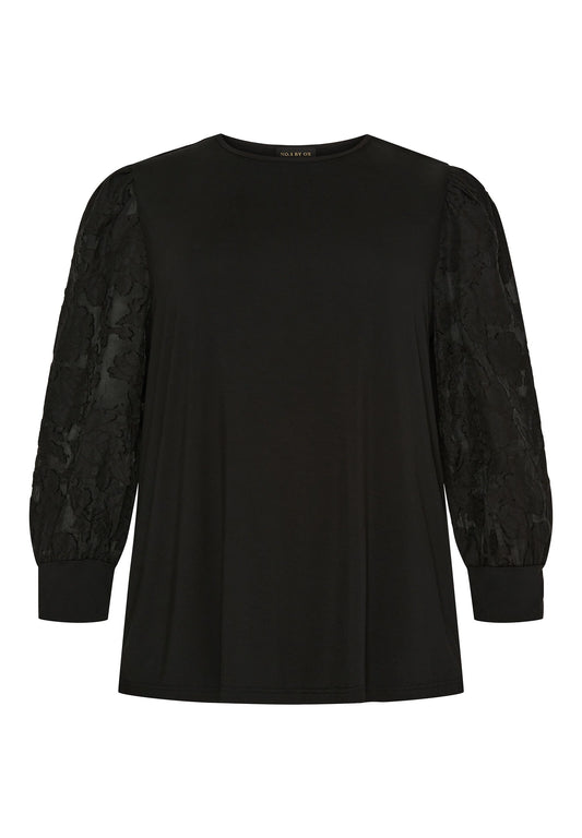 Nr1byox blouse med blomster/armer