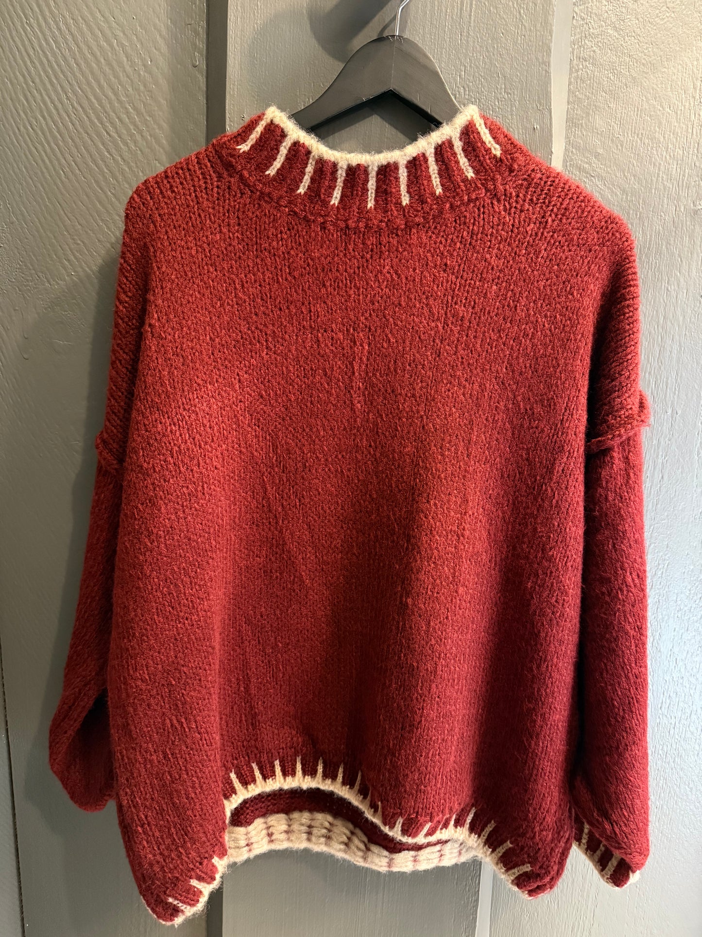 Christmas sweater knit red