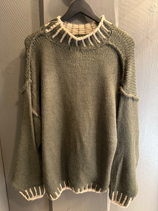 Christmas knit sweater green