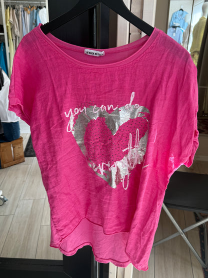 Flower t-shirt pink