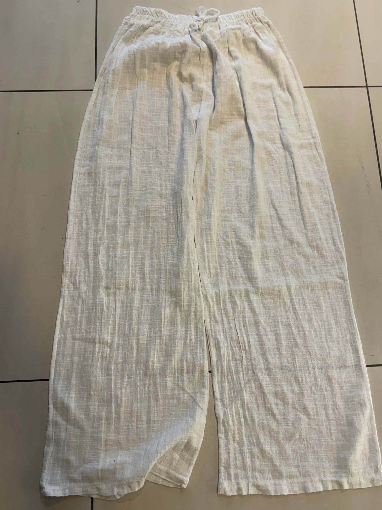 Cotton bukse- white