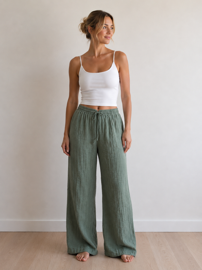 Cotton pants - green