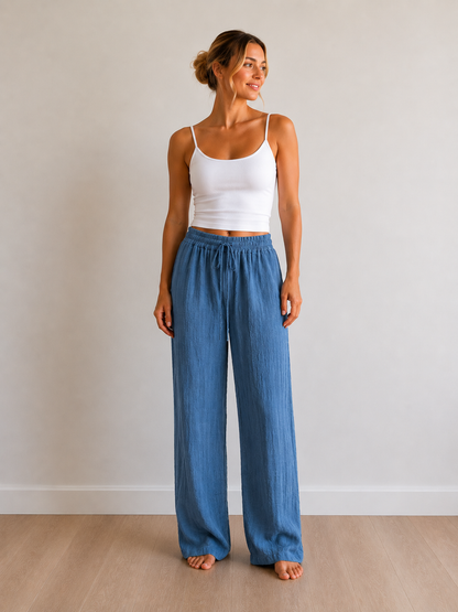 Cotton pants- blue
