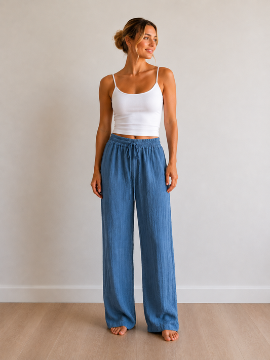 Cotton pants- blue