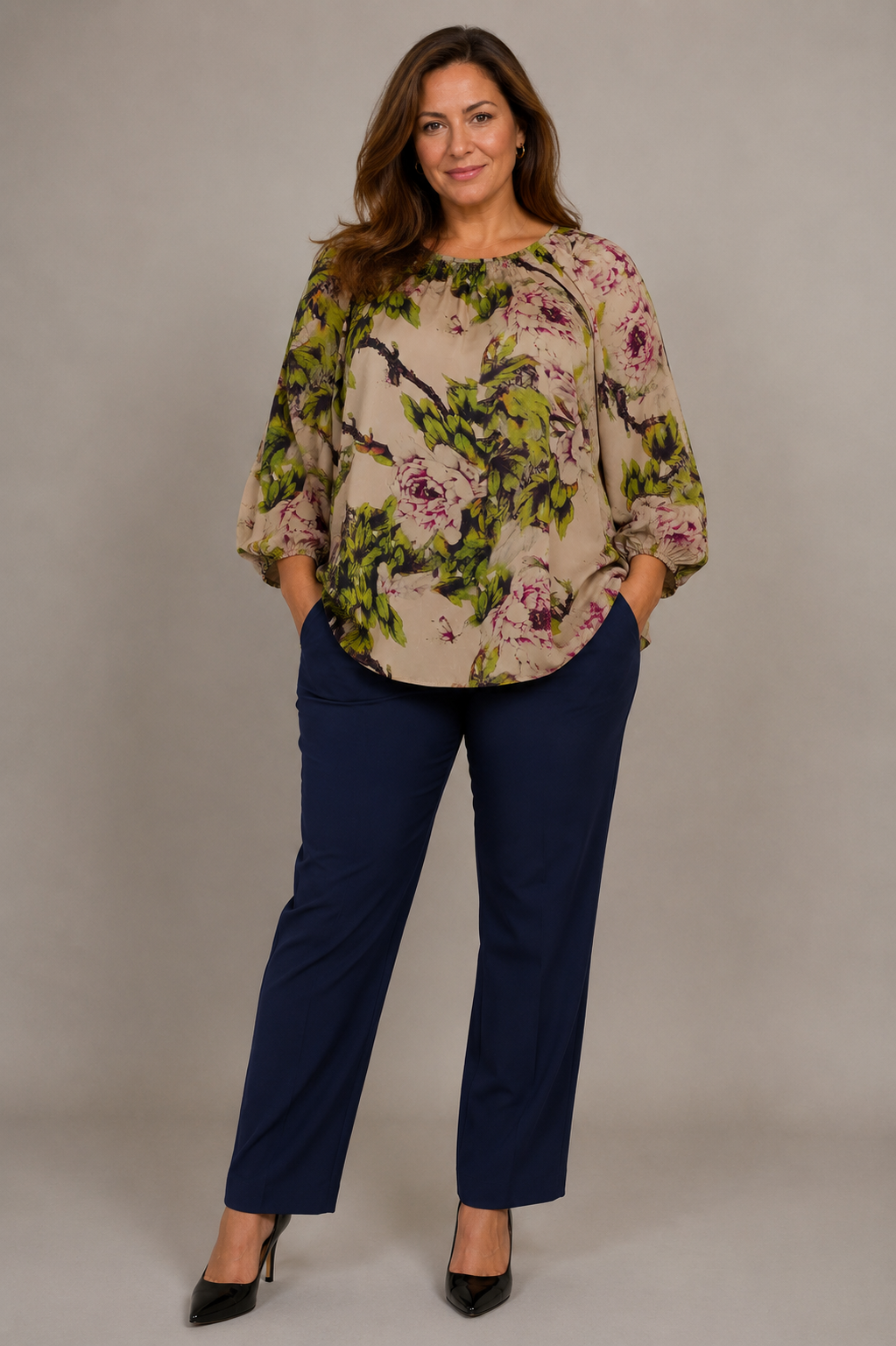 Nr 1 by ox- raglan blouse flower