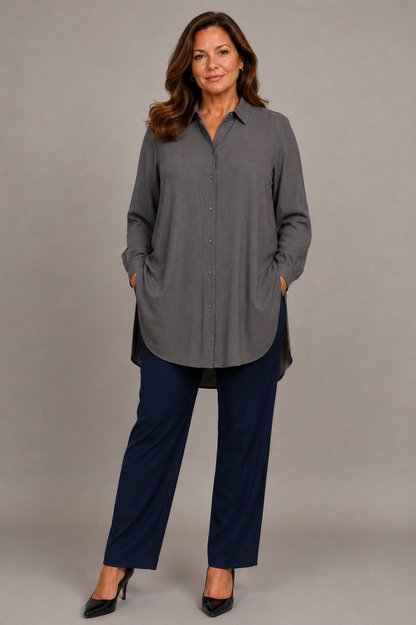 Nr 1 by ox- long shirt grey