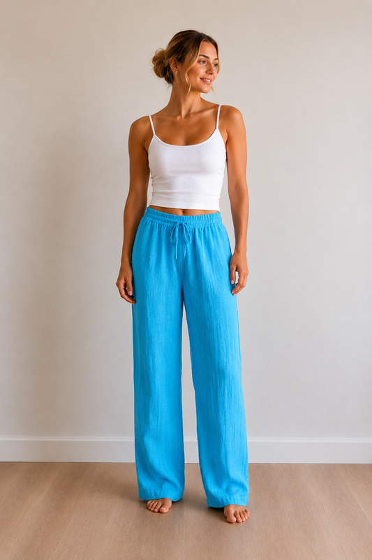 Cotton pants- turkis