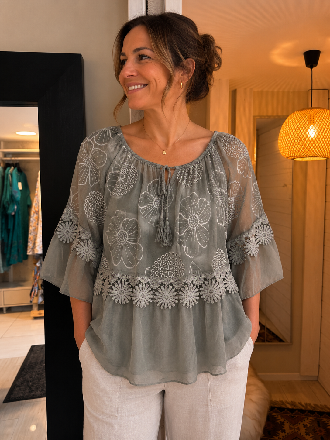 Hannah blouse- Khaki green