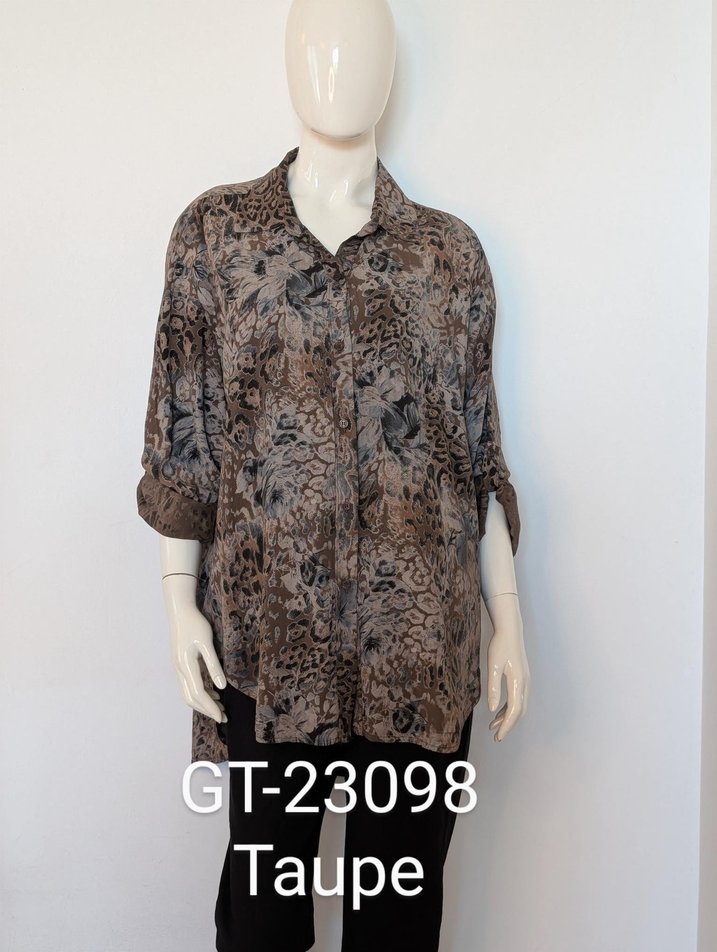 Raquel Viskose Blouse med mønster i 4 ulike farger