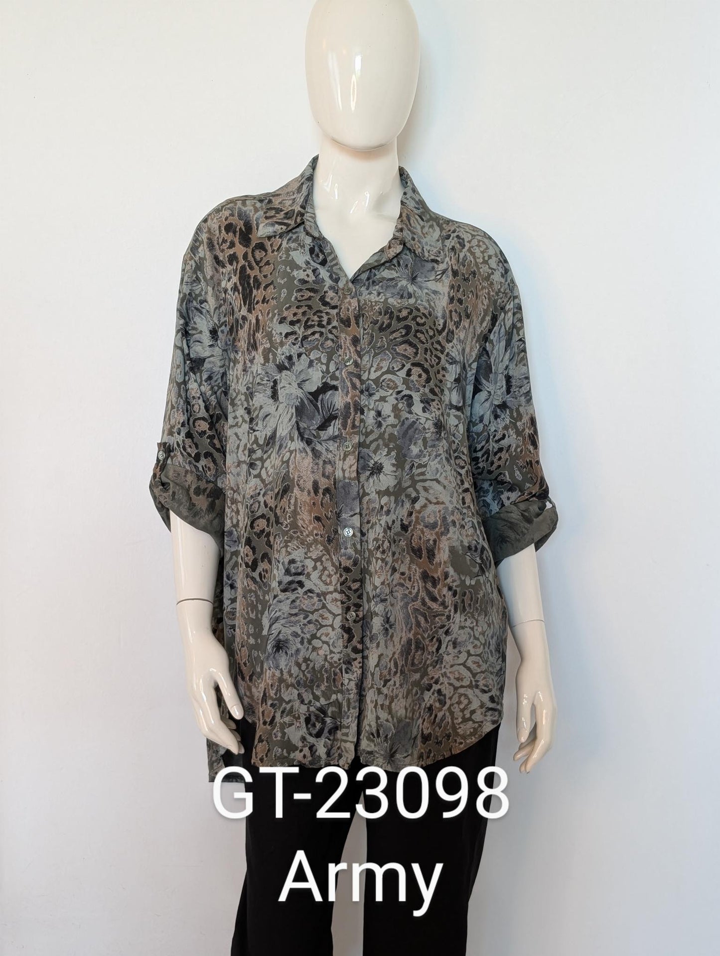 Raquel Viskose Blouse med mønster i 4 ulike farger