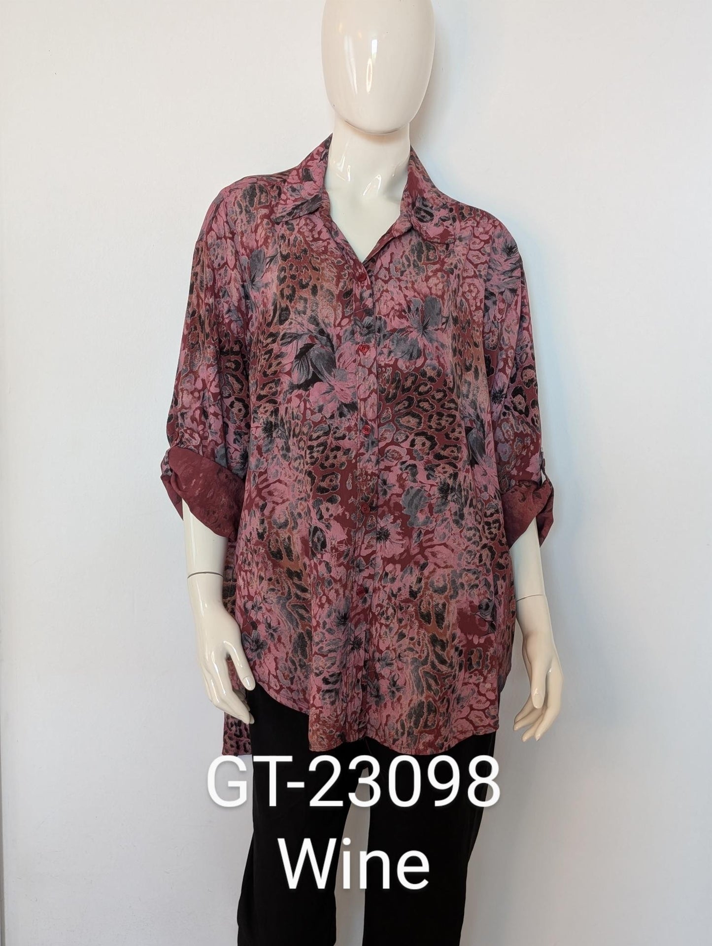 Raquel Viskose Blouse med mønster i 4 ulike farger