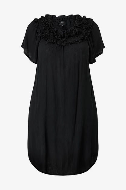 Nr 1 by ox- plus size dress, Double Ruffle Edge- flere farger