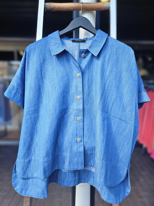 6 am Pernille Blouse Blue Jeans