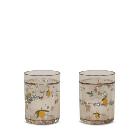 2pk glitter cups lemon Kongens sløjd